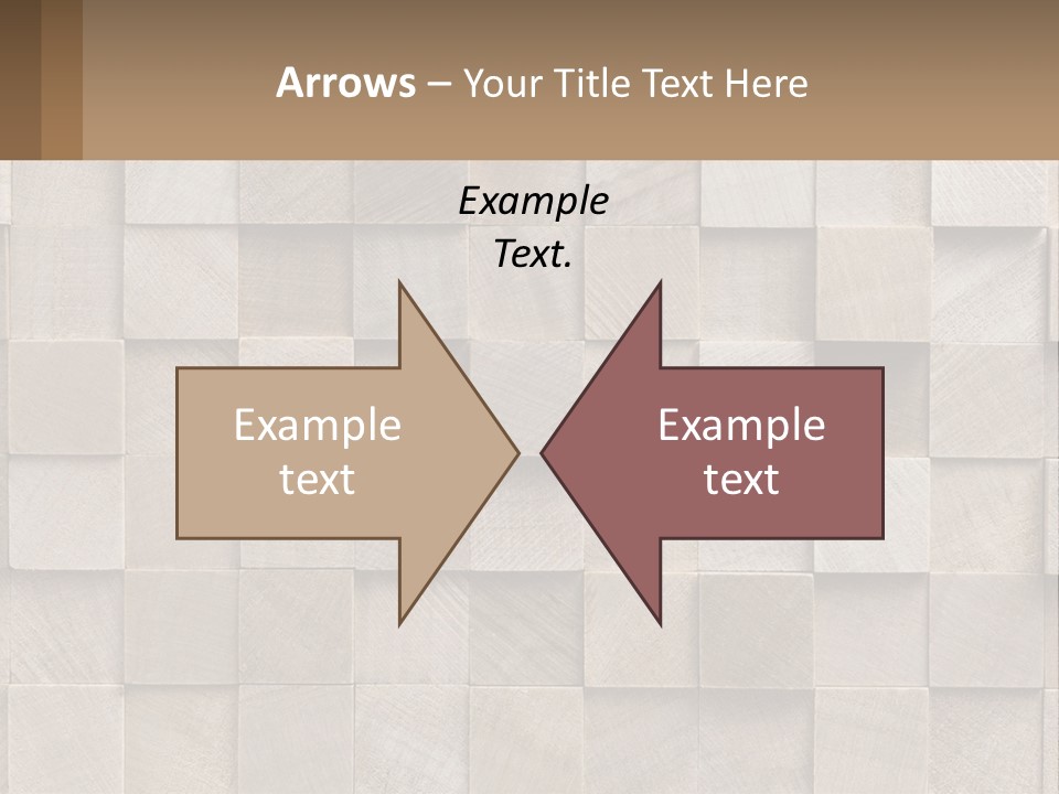 A Wall Made Of Wooden Blocks With A Brown Background PowerPoint Template