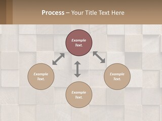 A Wall Made Of Wooden Blocks With A Brown Background PowerPoint Template