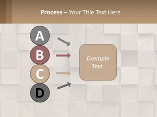 A Wall Made Of Wooden Blocks With A Brown Background PowerPoint Template