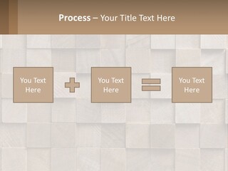 A Wall Made Of Wooden Blocks With A Brown Background PowerPoint Template