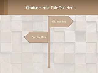 A Wall Made Of Wooden Blocks With A Brown Background PowerPoint Template