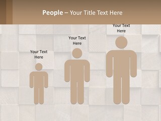 A Wall Made Of Wooden Blocks With A Brown Background PowerPoint Template