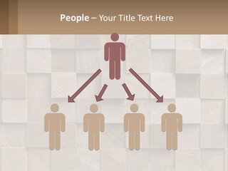 A Wall Made Of Wooden Blocks With A Brown Background PowerPoint Template