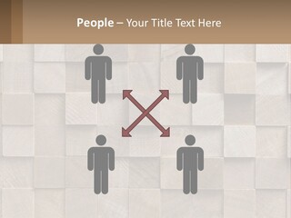A Wall Made Of Wooden Blocks With A Brown Background PowerPoint Template