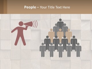 A Wall Made Of Wooden Blocks With A Brown Background PowerPoint Template