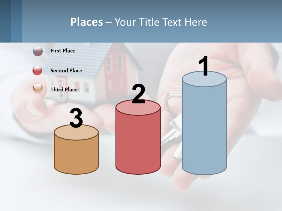 A Person Holding A House Key In Their Hands PowerPoint Template