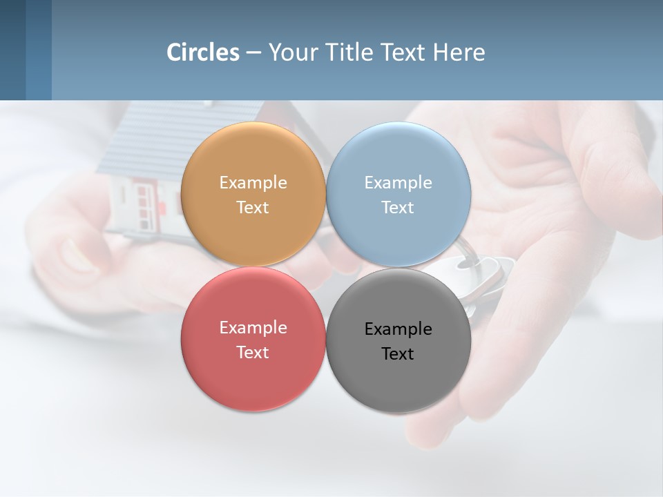 A Person Holding A House Key In Their Hands PowerPoint Template