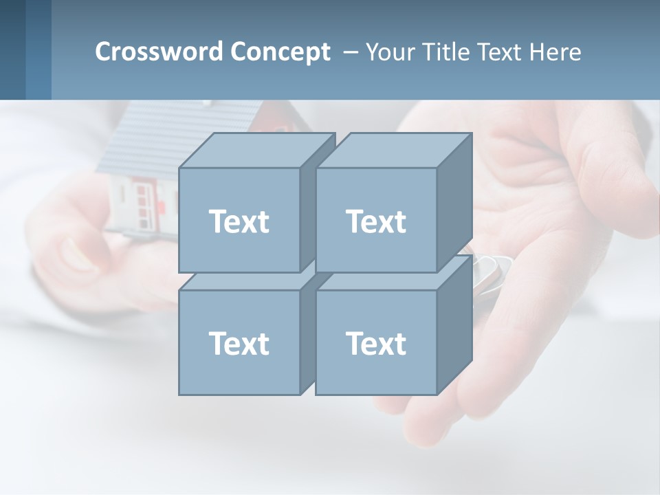 A Person Holding A House Key In Their Hands PowerPoint Template