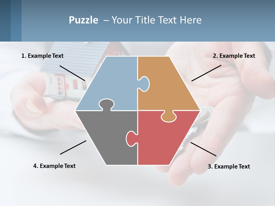 A Person Holding A House Key In Their Hands PowerPoint Template