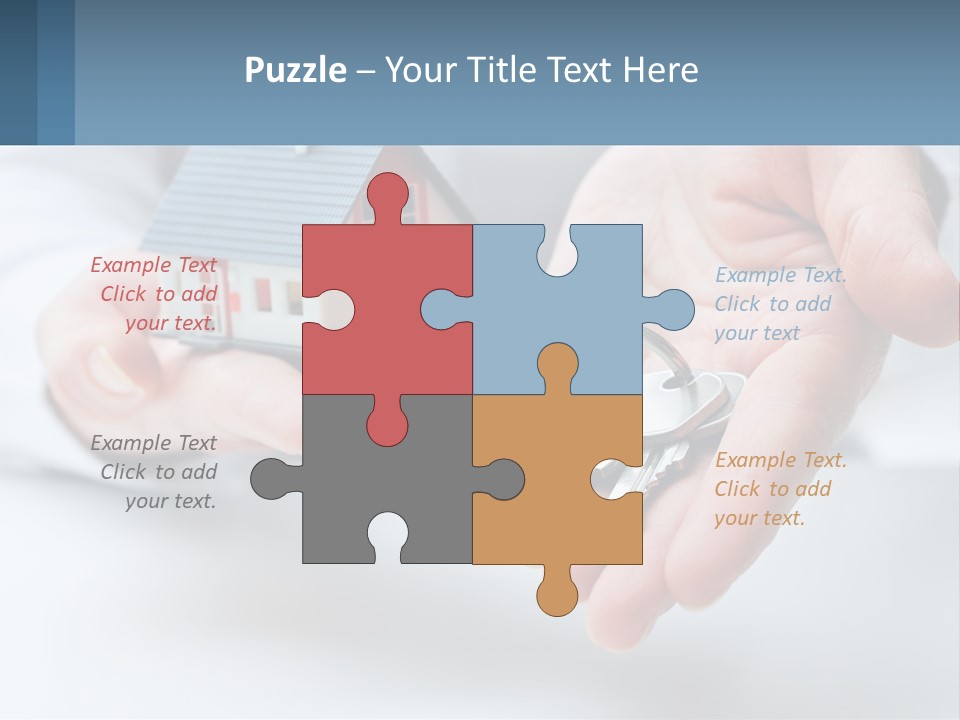 A Person Holding A House Key In Their Hands PowerPoint Template