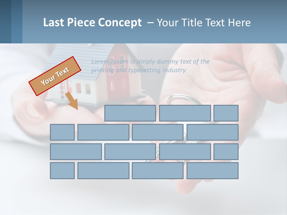 A Person Holding A House Key In Their Hands PowerPoint Template