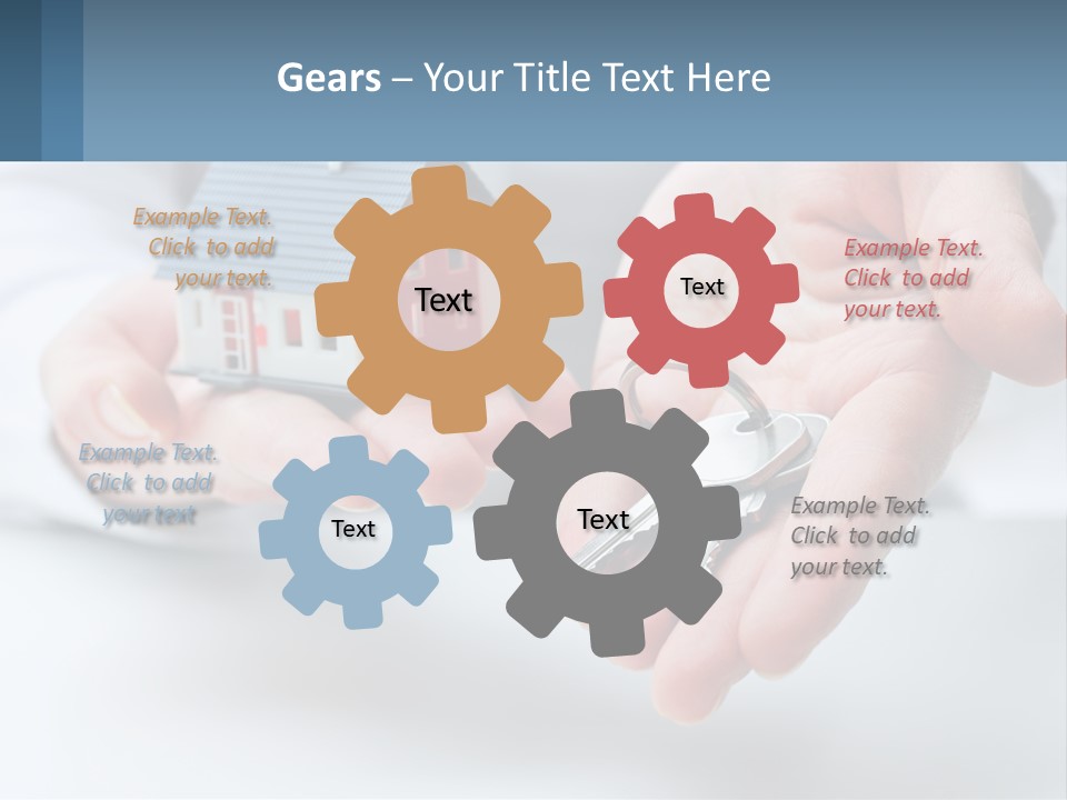 A Person Holding A House Key In Their Hands PowerPoint Template