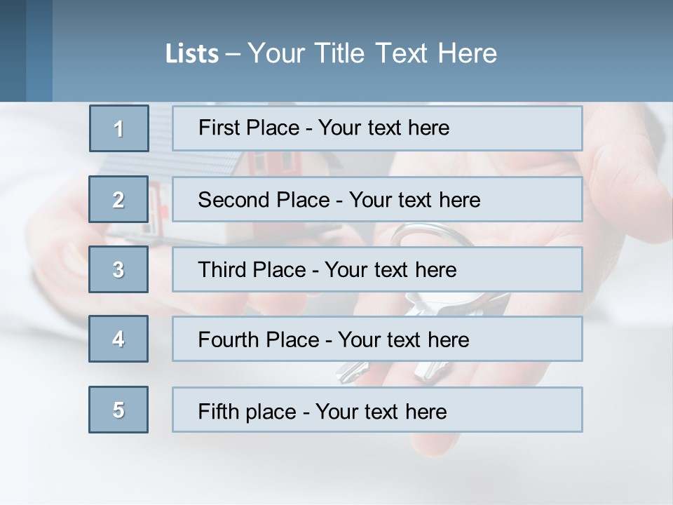 A Person Holding A House Key In Their Hands PowerPoint Template