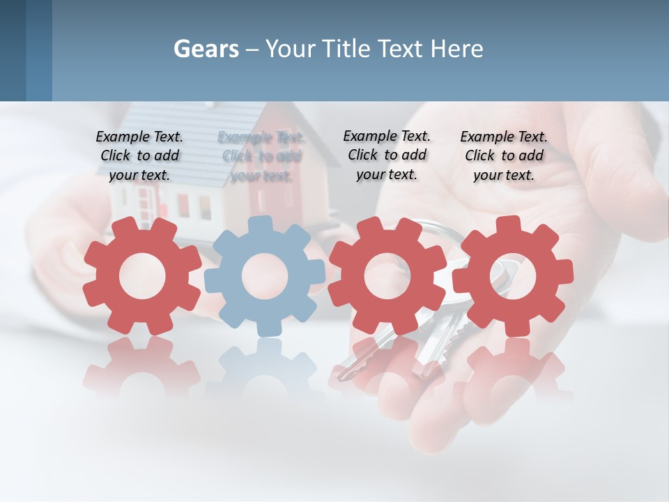 A Person Holding A House Key In Their Hands PowerPoint Template