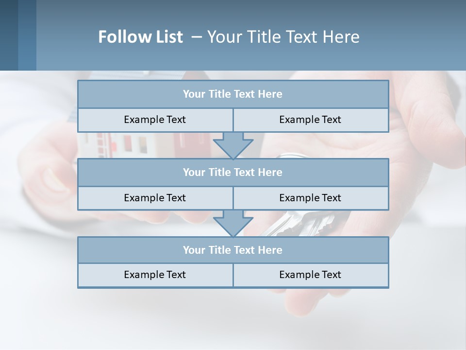 A Person Holding A House Key In Their Hands PowerPoint Template