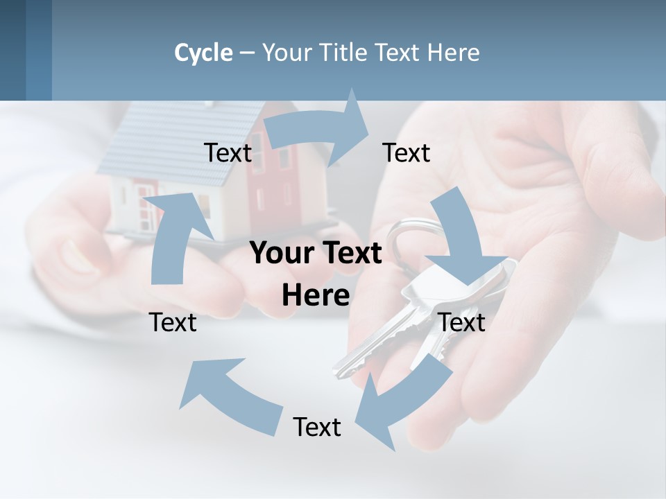 A Person Holding A House Key In Their Hands PowerPoint Template