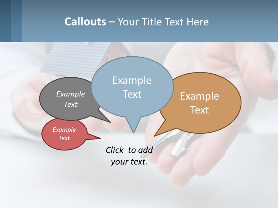 A Person Holding A House Key In Their Hands PowerPoint Template