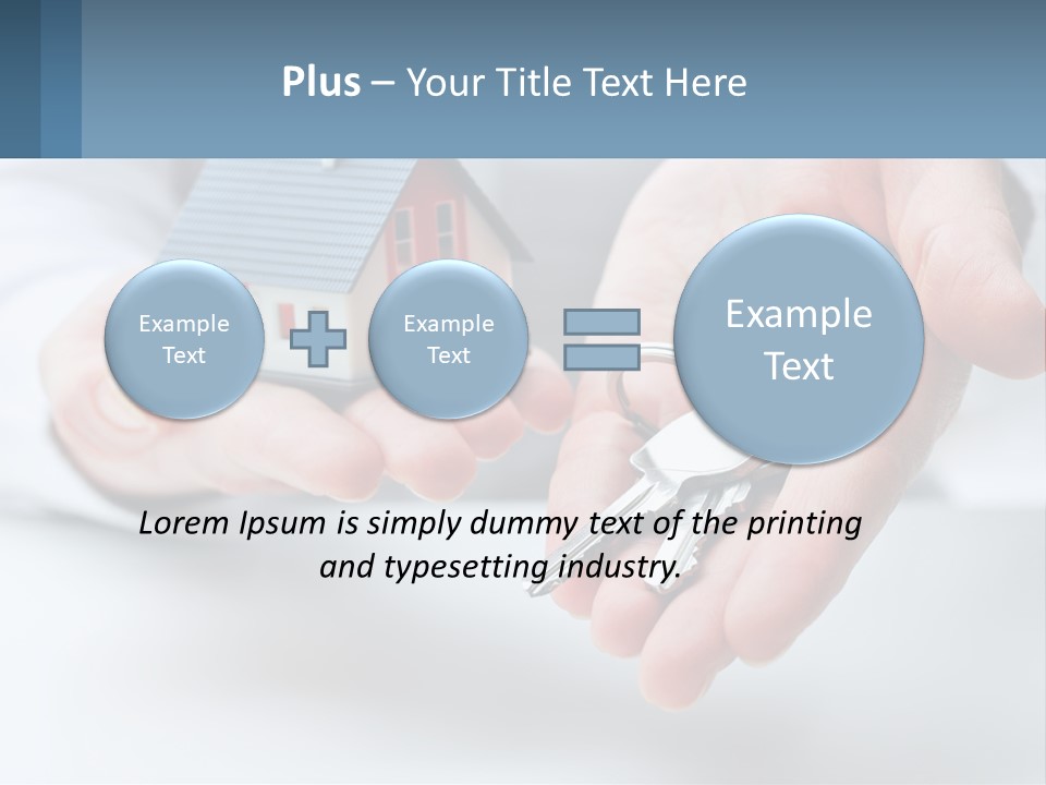 A Person Holding A House Key In Their Hands PowerPoint Template