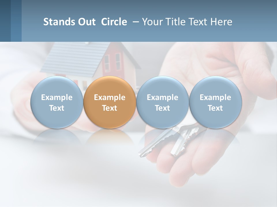 A Person Holding A House Key In Their Hands PowerPoint Template