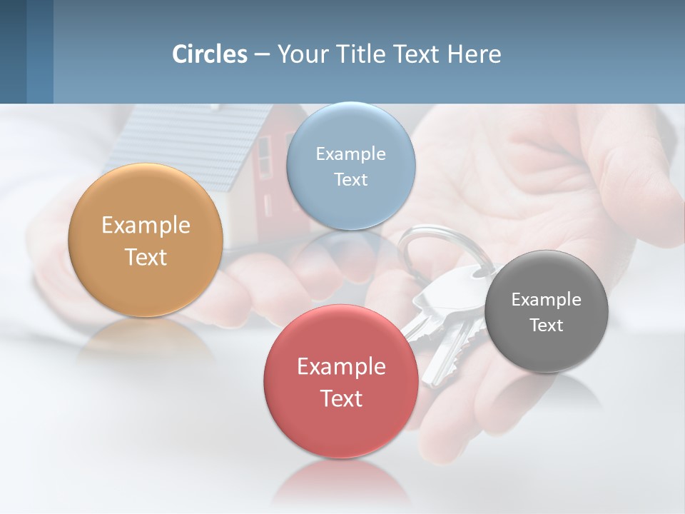 A Person Holding A House Key In Their Hands PowerPoint Template