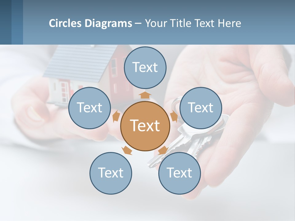 A Person Holding A House Key In Their Hands PowerPoint Template