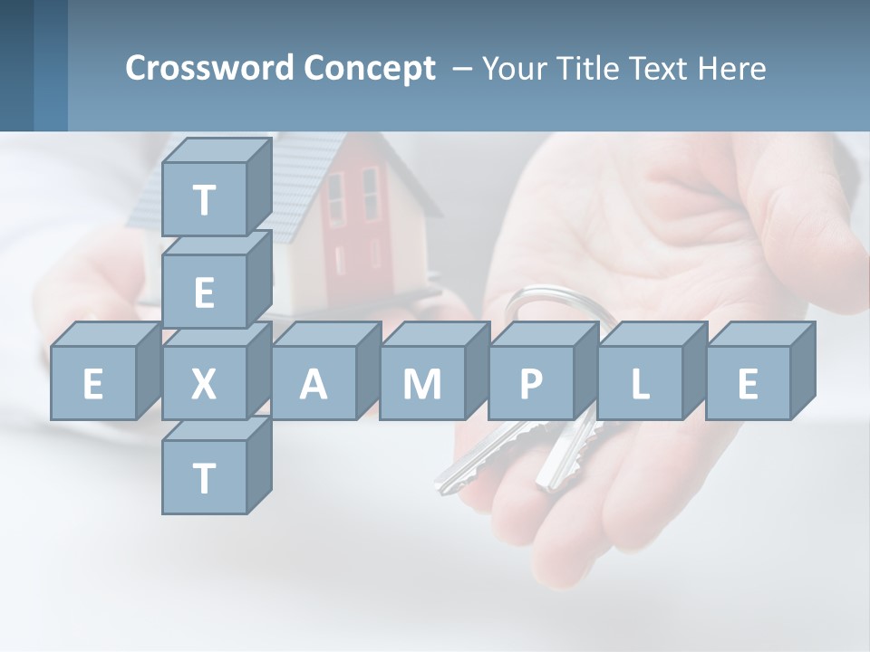 A Person Holding A House Key In Their Hands PowerPoint Template