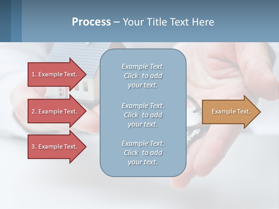 A Person Holding A House Key In Their Hands PowerPoint Template