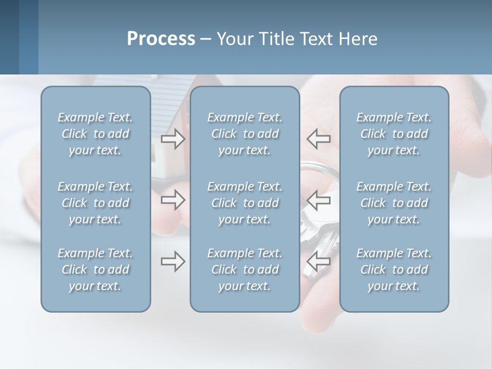 A Person Holding A House Key In Their Hands PowerPoint Template