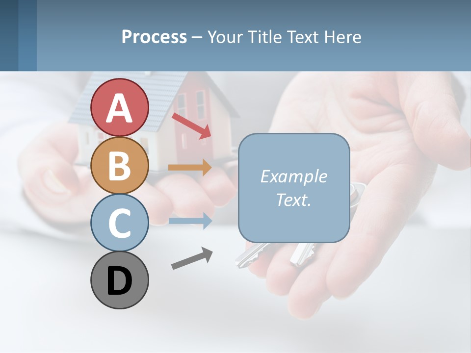 A Person Holding A House Key In Their Hands PowerPoint Template