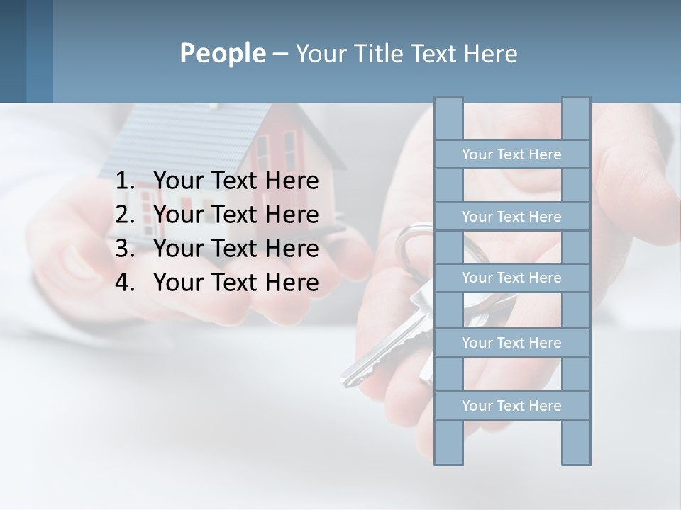 A Person Holding A House Key In Their Hands PowerPoint Template