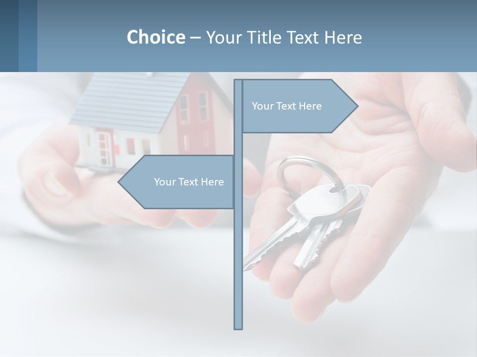 A Person Holding A House Key In Their Hands PowerPoint Template