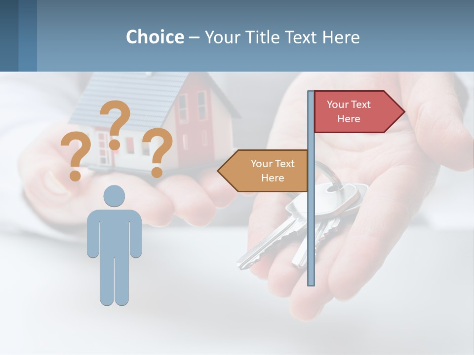 A Person Holding A House Key In Their Hands PowerPoint Template