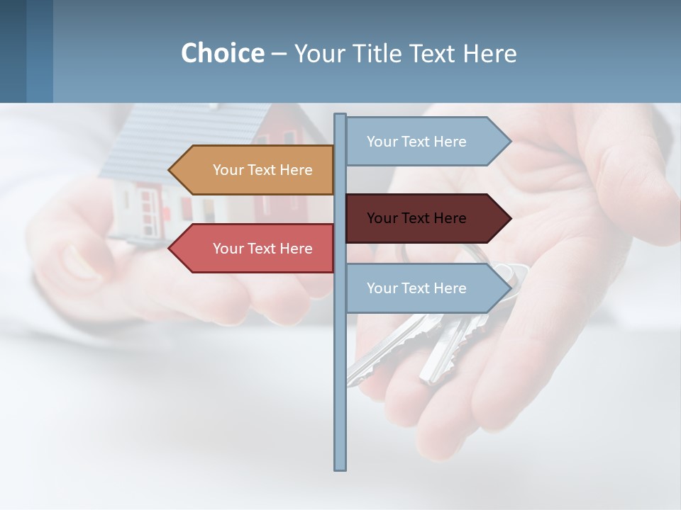A Person Holding A House Key In Their Hands PowerPoint Template