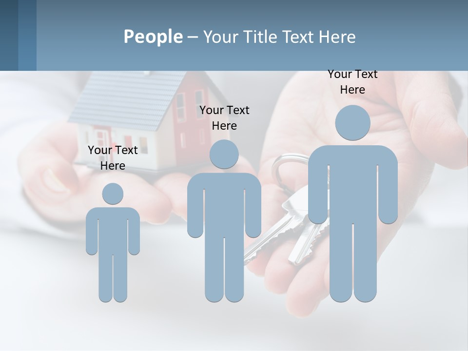 A Person Holding A House Key In Their Hands PowerPoint Template