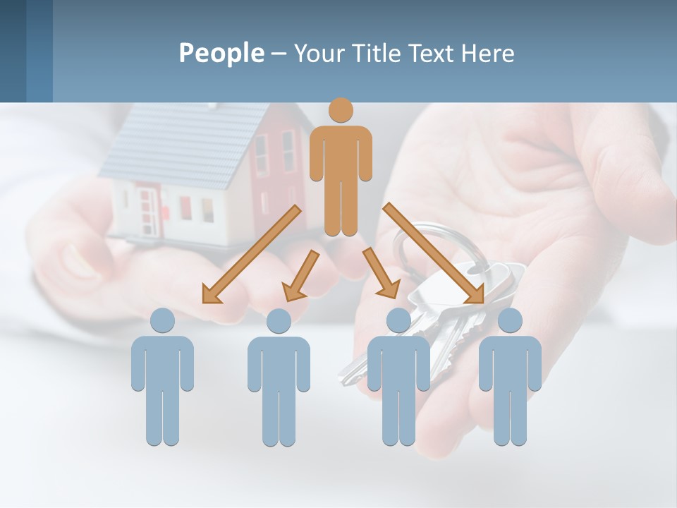 A Person Holding A House Key In Their Hands PowerPoint Template