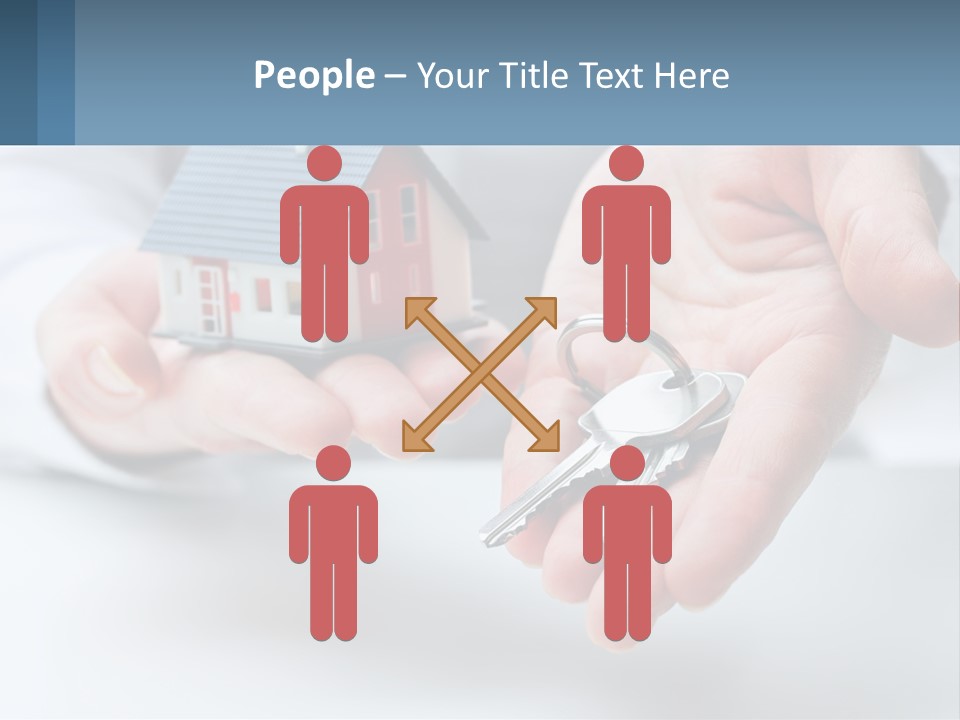 A Person Holding A House Key In Their Hands PowerPoint Template