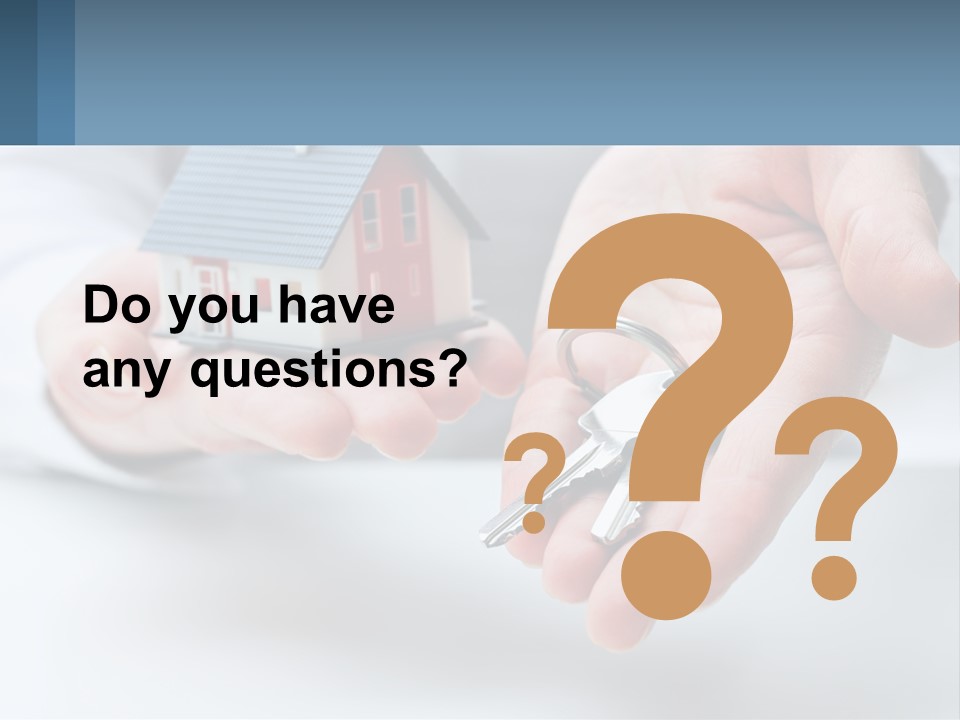 A Person Holding A House Key In Their Hands PowerPoint Template