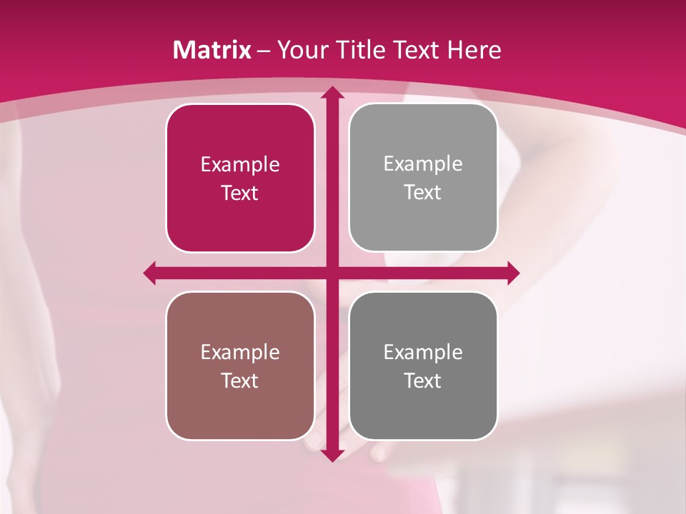 A Woman In A Pink Shirt Is Holding Her Stomach PowerPoint Template