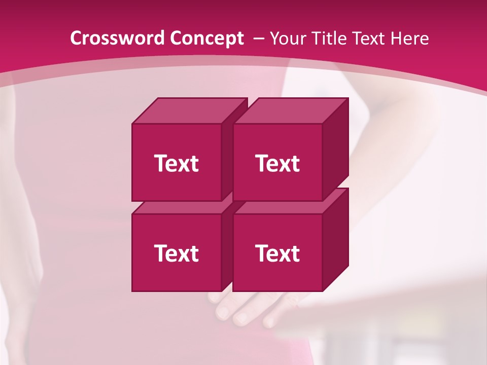 A Woman In A Pink Shirt Is Holding Her Stomach PowerPoint Template