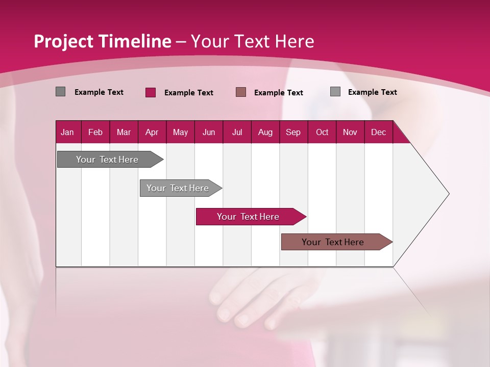 A Woman In A Pink Shirt Is Holding Her Stomach PowerPoint Template