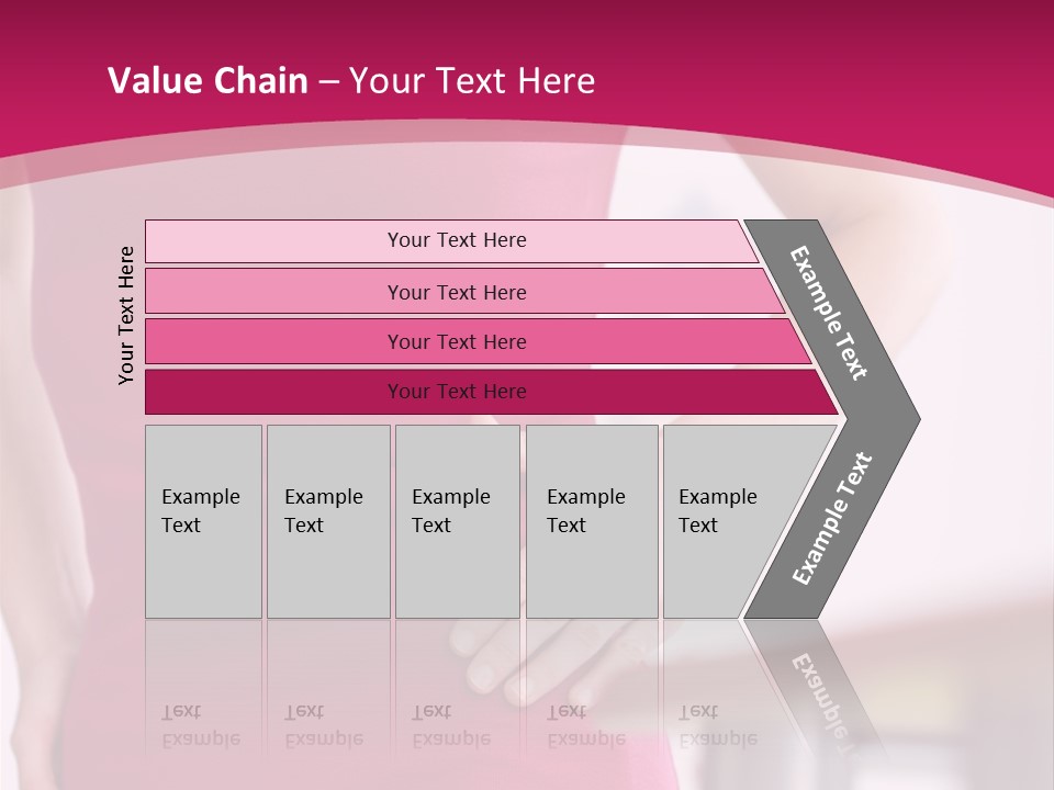 A Woman In A Pink Shirt Is Holding Her Stomach PowerPoint Template