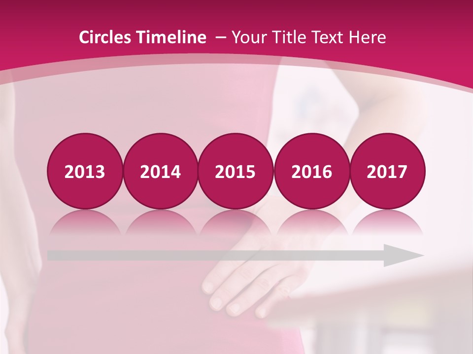 A Woman In A Pink Shirt Is Holding Her Stomach PowerPoint Template