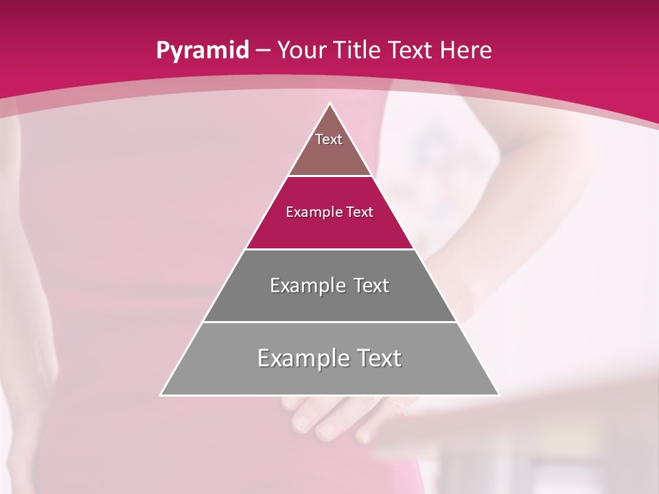 A Woman In A Pink Shirt Is Holding Her Stomach PowerPoint Template