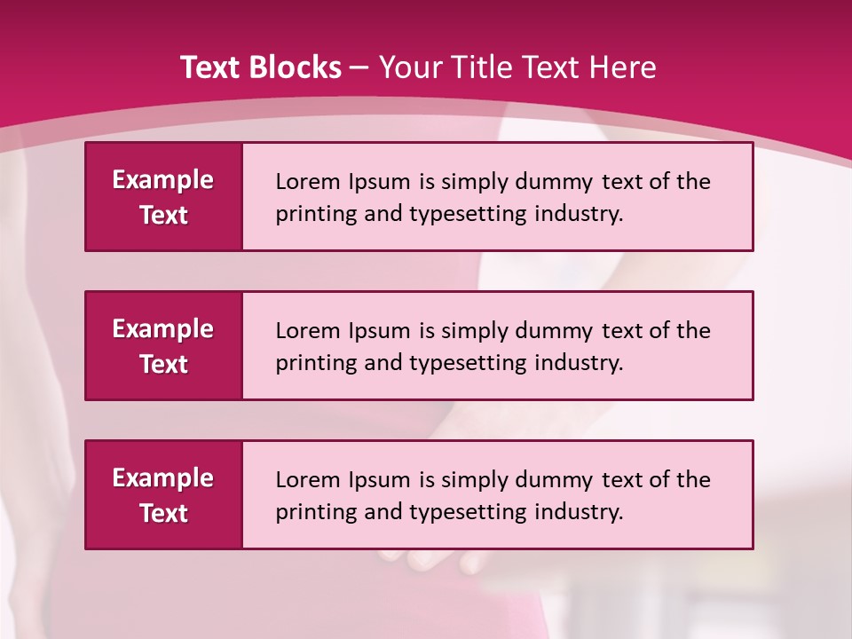 A Woman In A Pink Shirt Is Holding Her Stomach PowerPoint Template