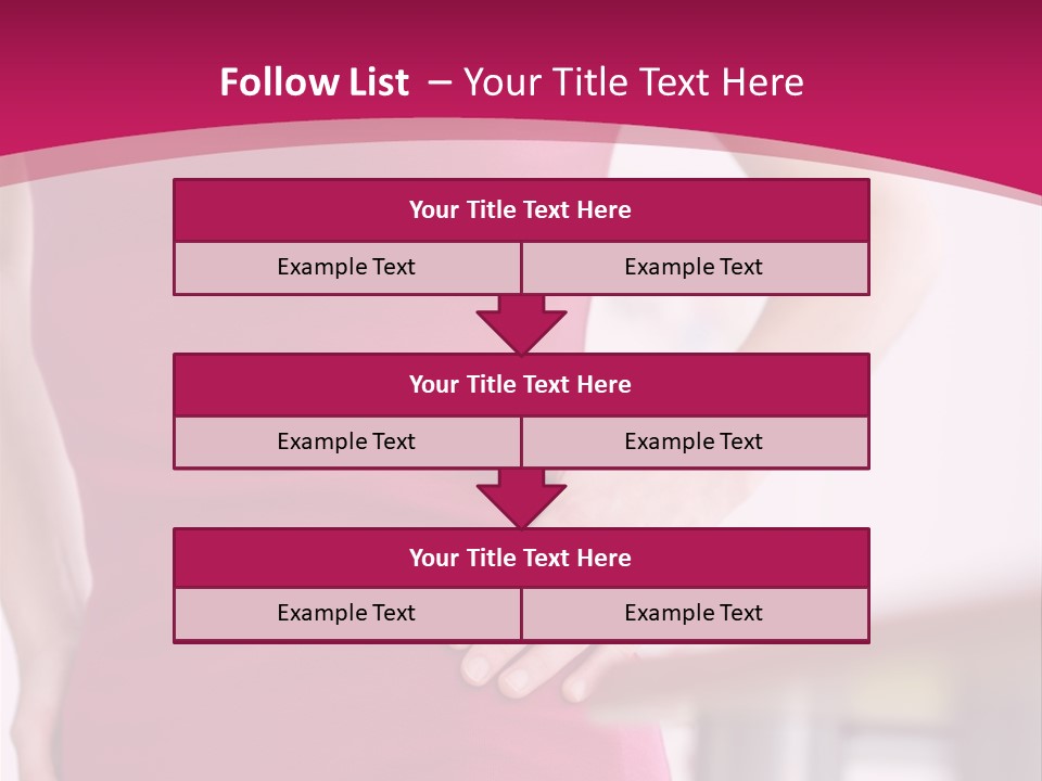 A Woman In A Pink Shirt Is Holding Her Stomach PowerPoint Template