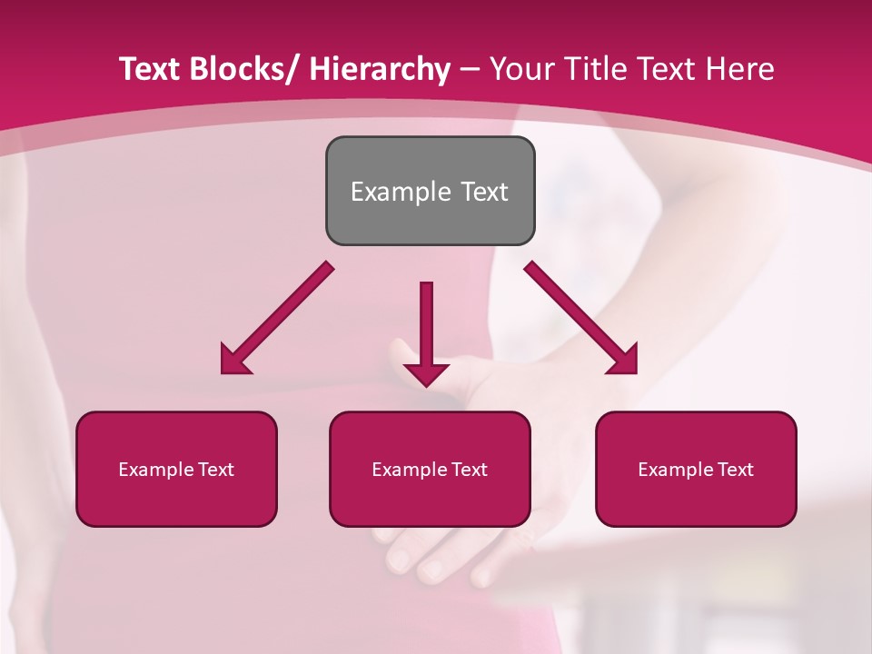 A Woman In A Pink Shirt Is Holding Her Stomach PowerPoint Template