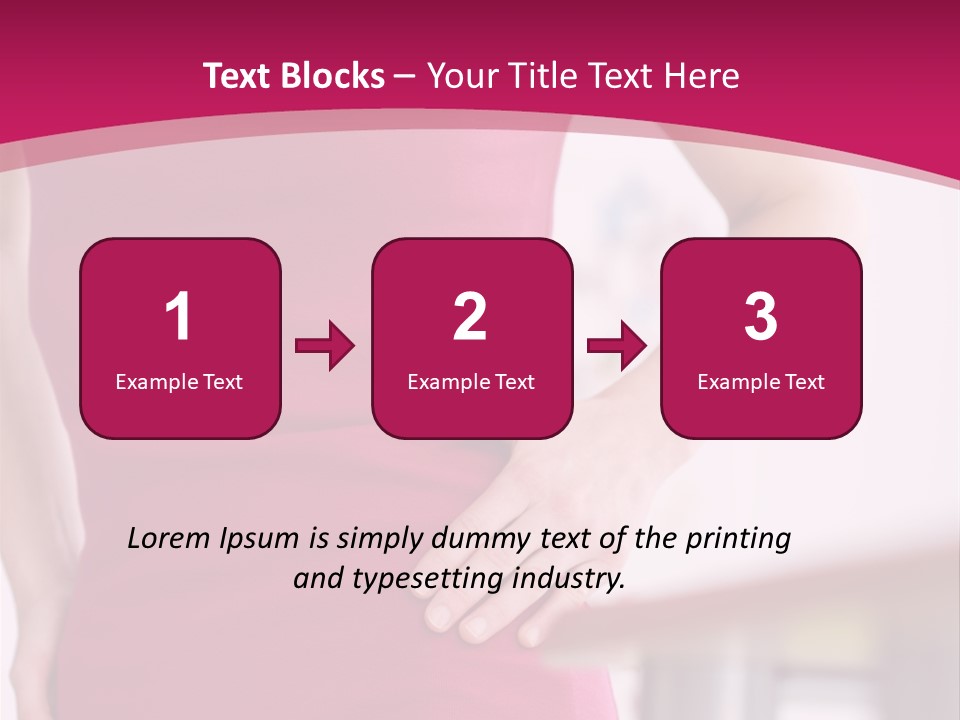 A Woman In A Pink Shirt Is Holding Her Stomach PowerPoint Template