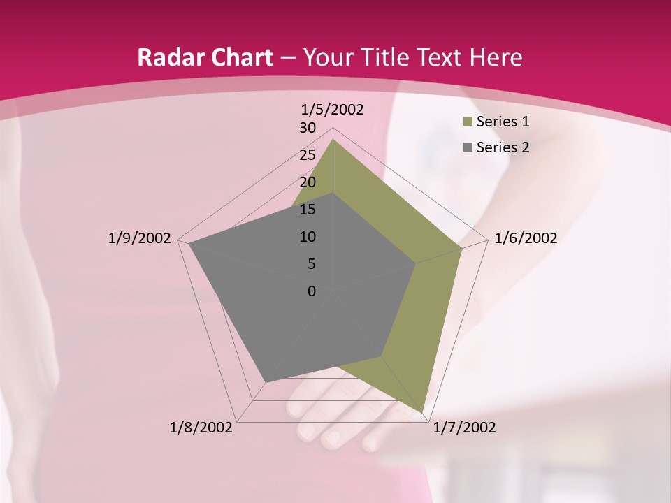 A Woman In A Pink Shirt Is Holding Her Stomach PowerPoint Template