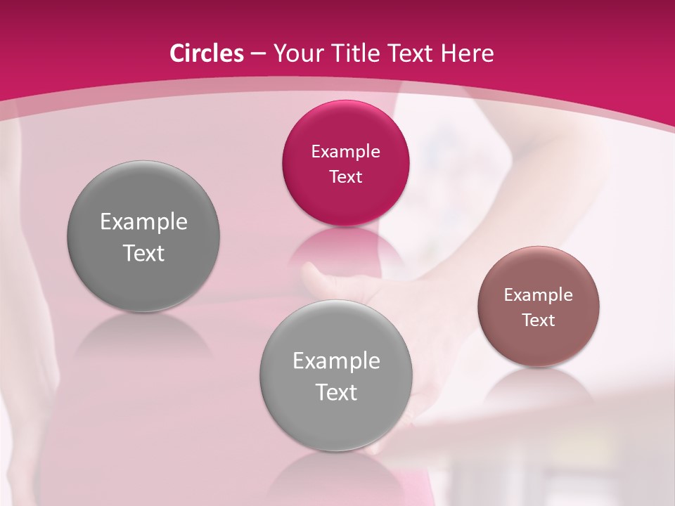 A Woman In A Pink Shirt Is Holding Her Stomach PowerPoint Template