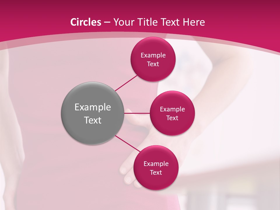 A Woman In A Pink Shirt Is Holding Her Stomach PowerPoint Template